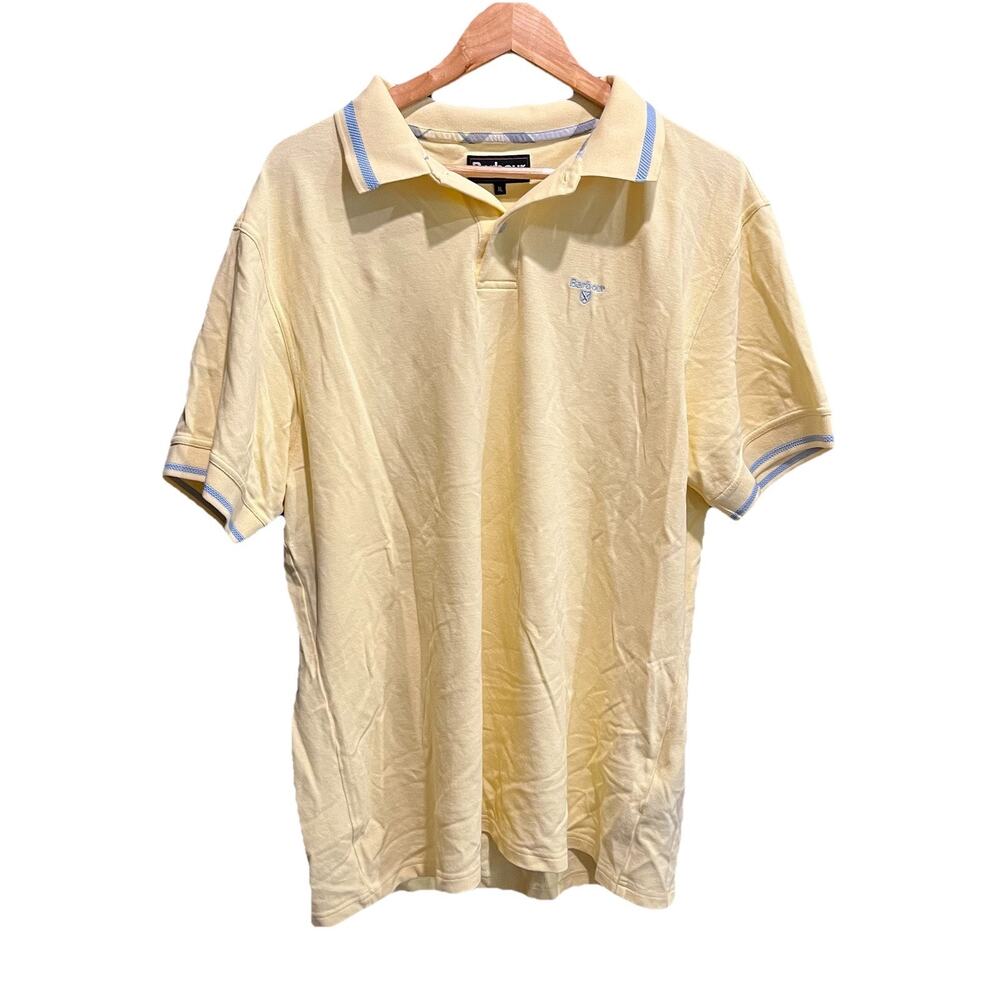 Barbour‎ Yellow Newbridge Short-Sleeved Men's Polo T-Shirt Size XL